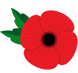 Remembrance Day poppy in memory of the fallen